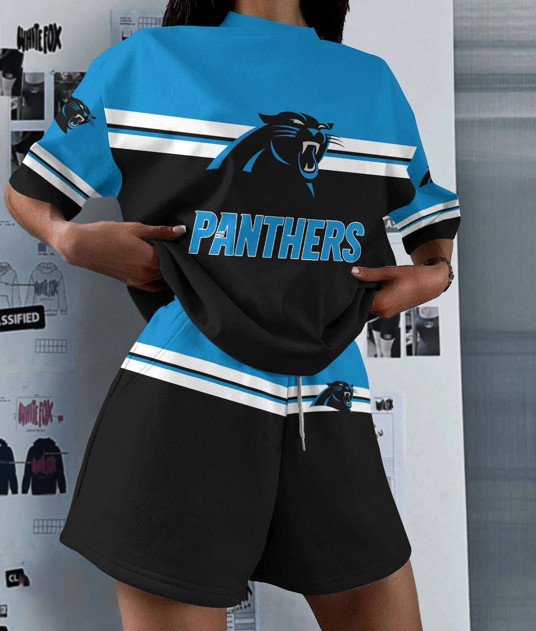 Carolina Panthers Limited Edition Top And Shorts Two-Piece Suits