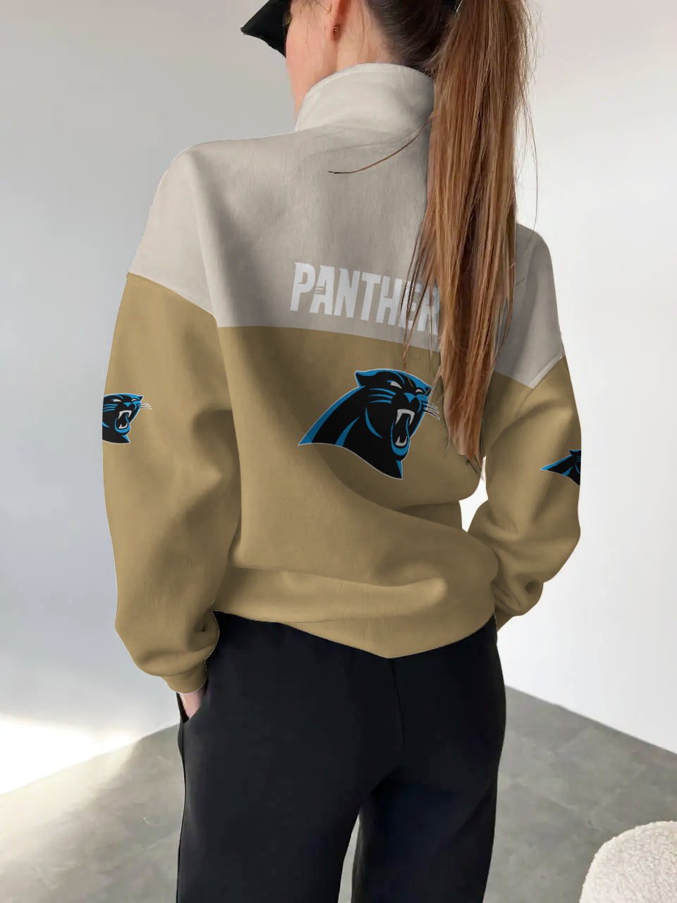 Carolina Panthers Casual Colorful Stand Collar Sweatshirt AZBTSCSW000346