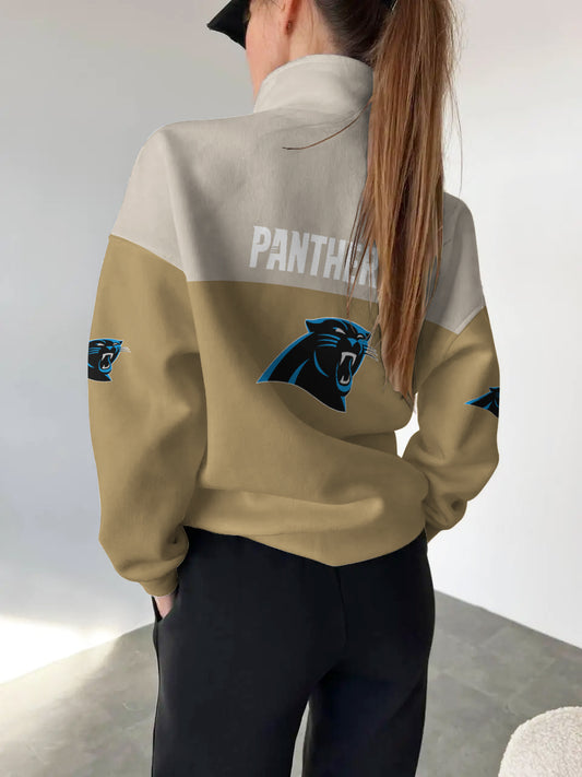 Carolina Panthers Casual Colorful Stand Collar Sweatshirt AZBTSCSW000346