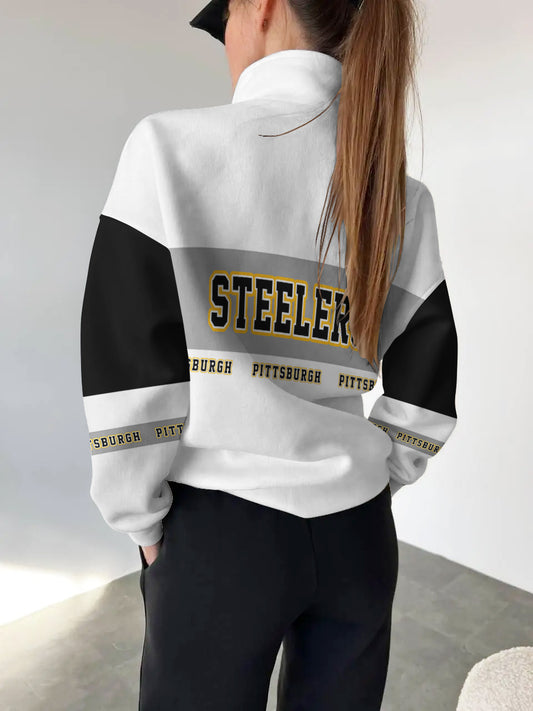 Pittsburgh Steelers Casual Colorful Stand Collar Sweatshirt AZBTSCSW000388