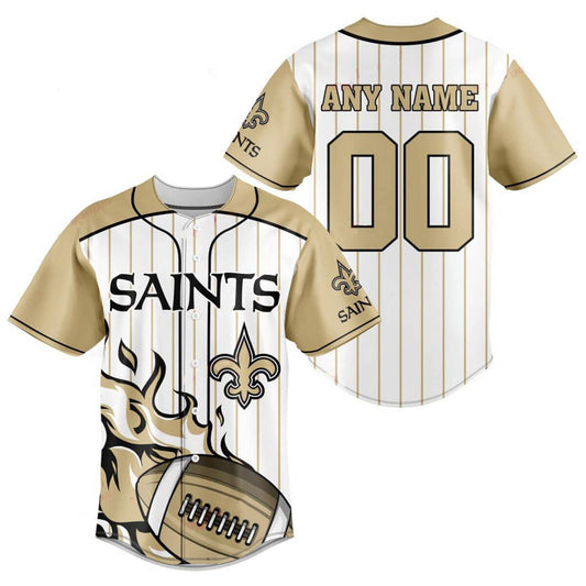 New Orleans Saints Personalized Baseball Jersey BG750