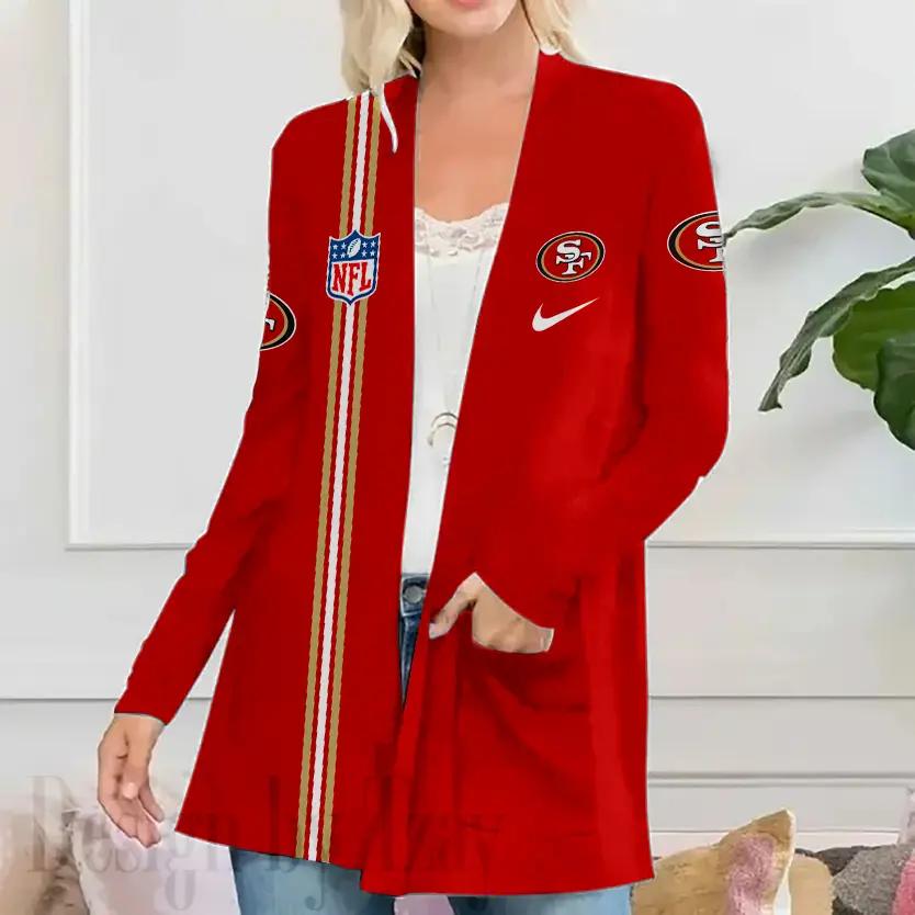 San Francisco 49ers Women Patch Pocket Cardigan BT172