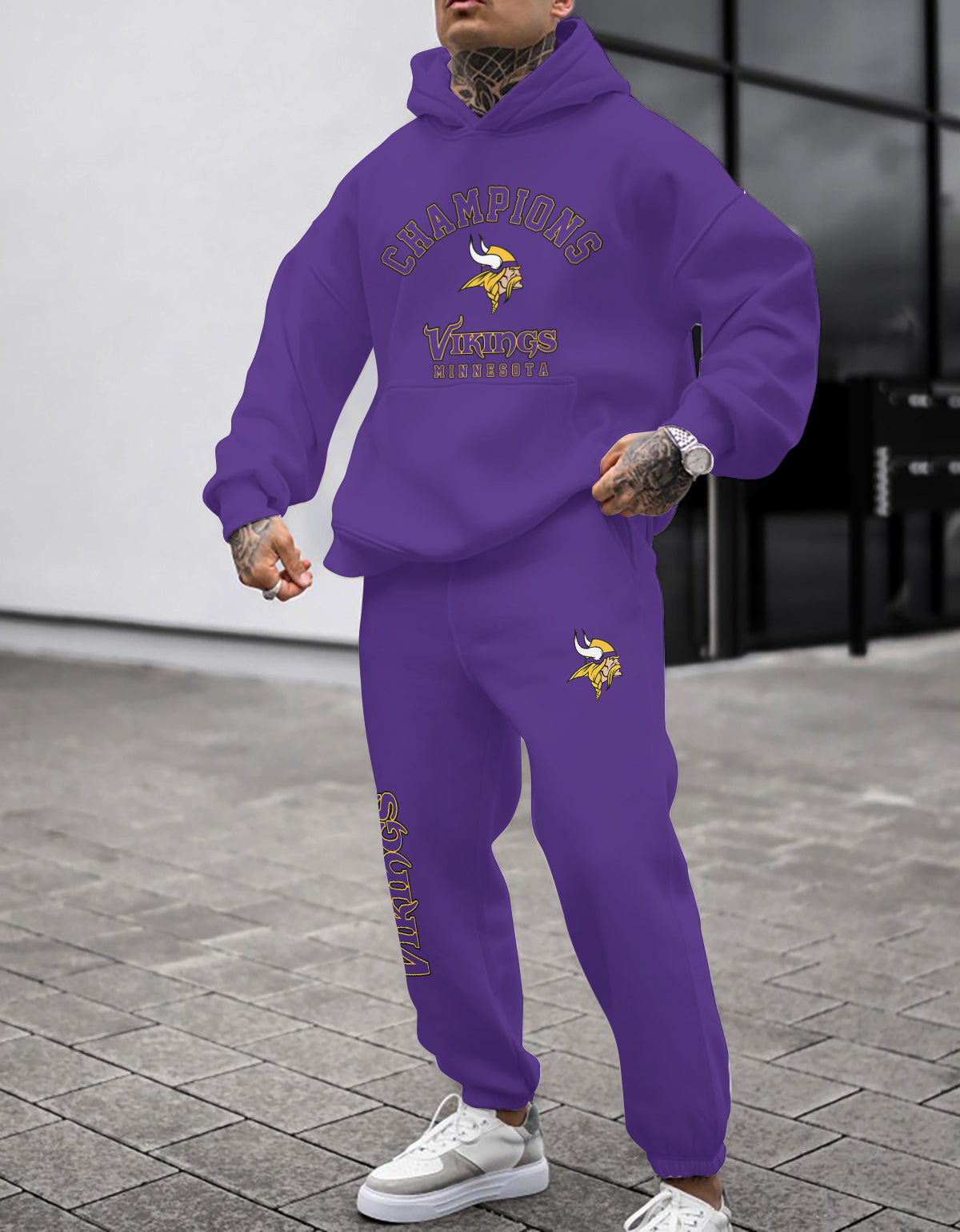 Minnesota Vikings Combo Pullover Hoodie And Sweatpants AZBTPHSP000085
