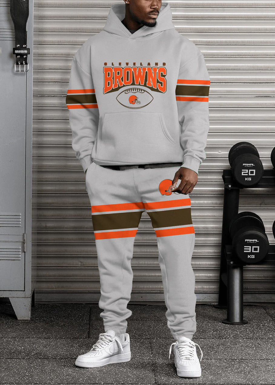 Cleveland Browns Combo Pullover Hoodie And Sweatpants AZBTPHSP000433