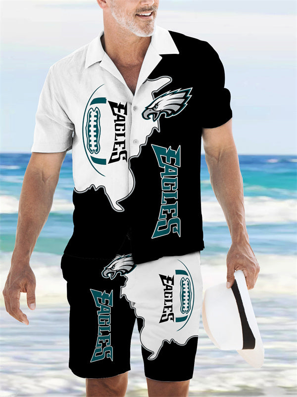 Philadelphia Eagles Combo Hawaiian Shirt and Shorts AZBTHWSS000101