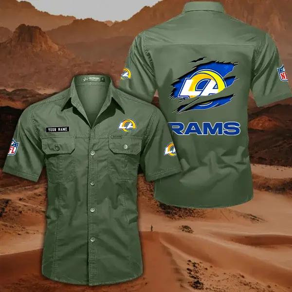 Los Angeles Rams Men’s Short Sleeve Cargo Shirts New 2025 AZBT2DCGS000019