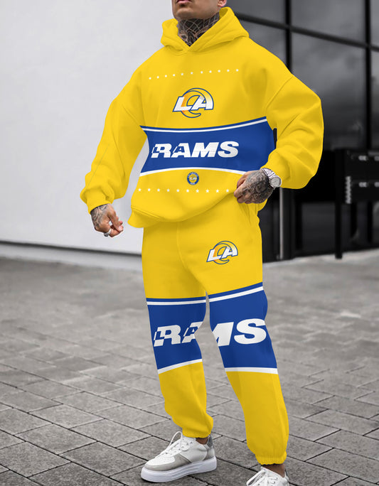 Los Angeles Rams Combo Pullover Hoodie And Sweatpants AZBTPHSP000139