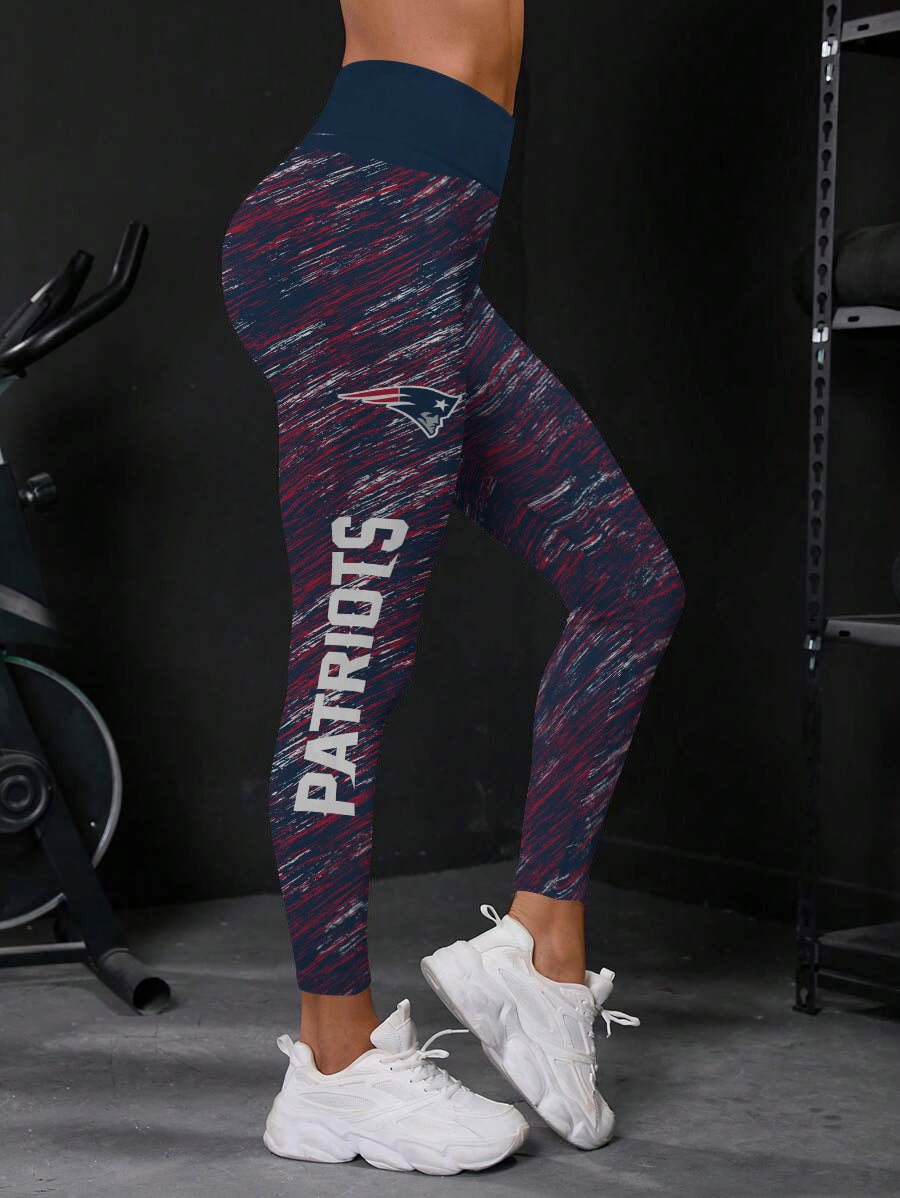 New England Patriots High Waist Push Up Printed Leggings (1)