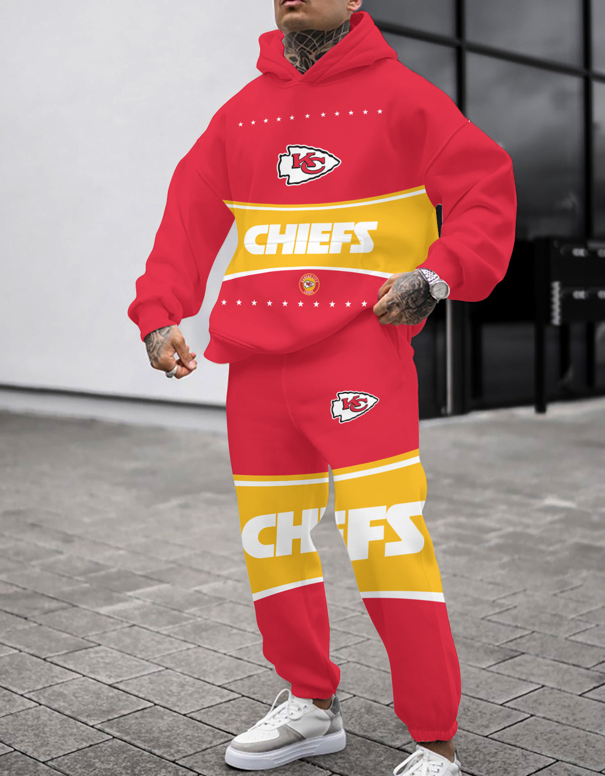 Kansas City Chiefs Combo Pullover Hoodie And Sweatpants AZBTPHSP000411