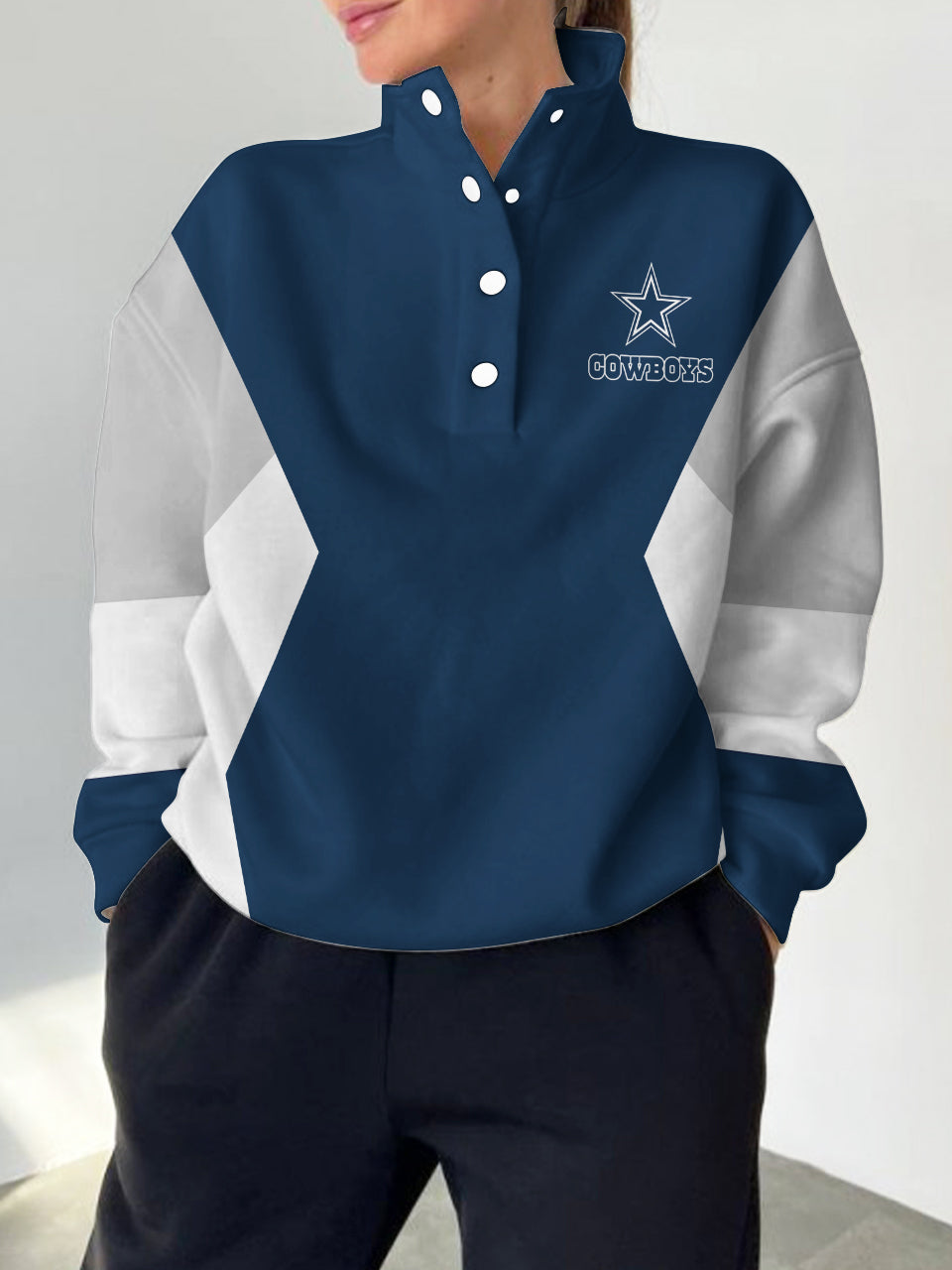 Dallas Cowboys Casual Colorful Stand Collar Sweatshirt AZBTSCSW000204