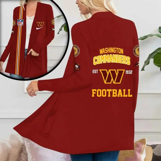 Washington Commanders Women Patch Pocket Cardigan BT193