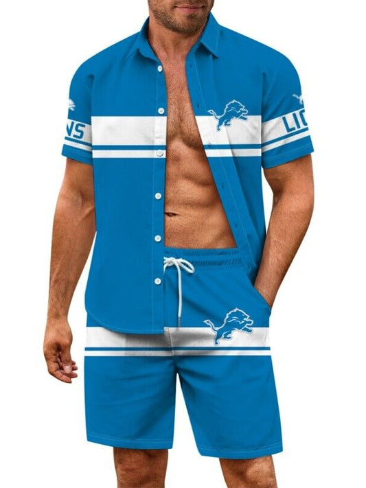 Detroit Lions Combo Hawaiian Shirt and Shorts AZBTHWSS000189