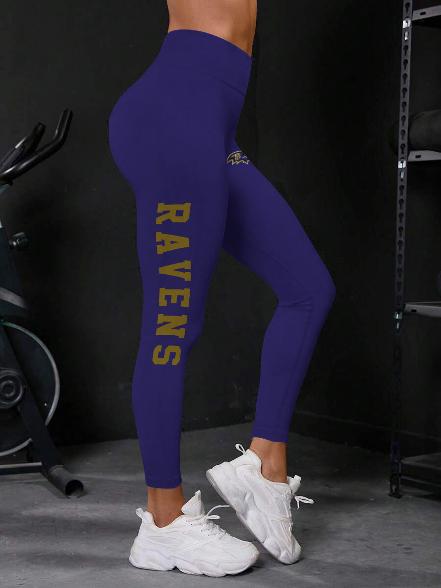 Baltimore Ravens High Waist Push Up Printed Leggings (3)