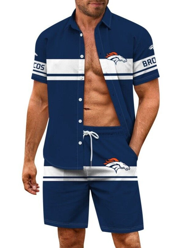 Denver Broncos Combo Hawaiian Shirt and Shorts AZBTHWSS000143
