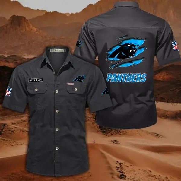 Carolina Panthers Men’s Short Sleeve Cargo Shirts New 2025 AZBT2DCGS000005