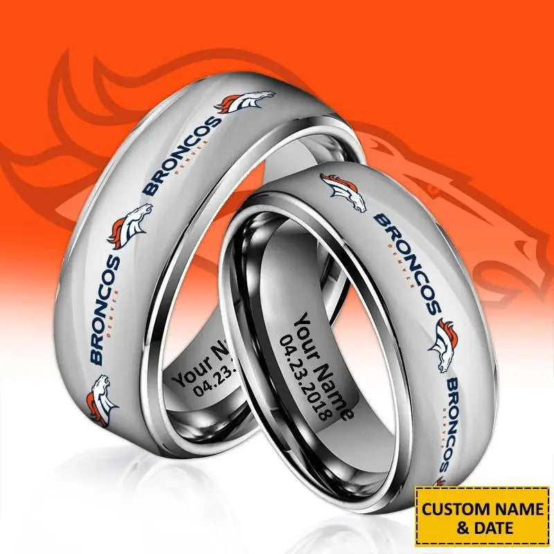 Denver Broncos Special Stainless Ring Custom Name AZBTSR000062