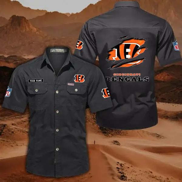 Cincinnati Bengals Men’s Short Sleeve Cargo Shirts New 2025 AZBT2DCGS000007