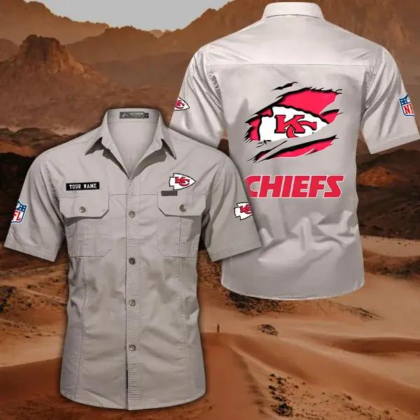 Kansas City Chiefs Men’s Short Sleeve Cargo Shirts New 2025 AZBT2DCGS000016