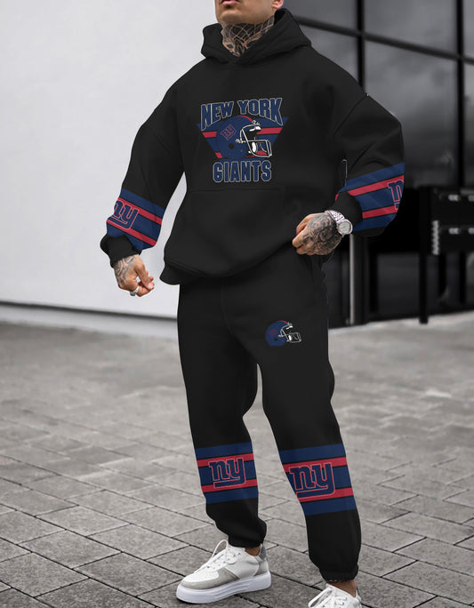 New York Giants Combo Pullover Hoodie And Sweatpants AZBTPHSP000346