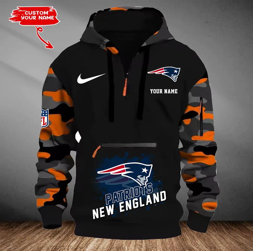 New England Patriots Camouflage Hooded Sweatshirt HA53