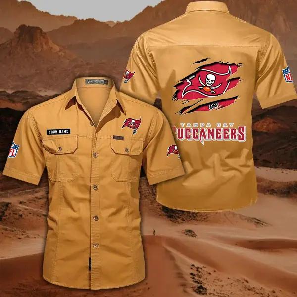 Tampa Bay Buccaneers Men’s Short Sleeve Cargo Shirts New 2025 AZBT2DCGS000029