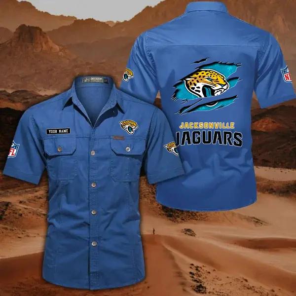 Jacksonville Jaguars Men’s Short Sleeve Cargo Shirts New 2025 AZBT2DCGS000015