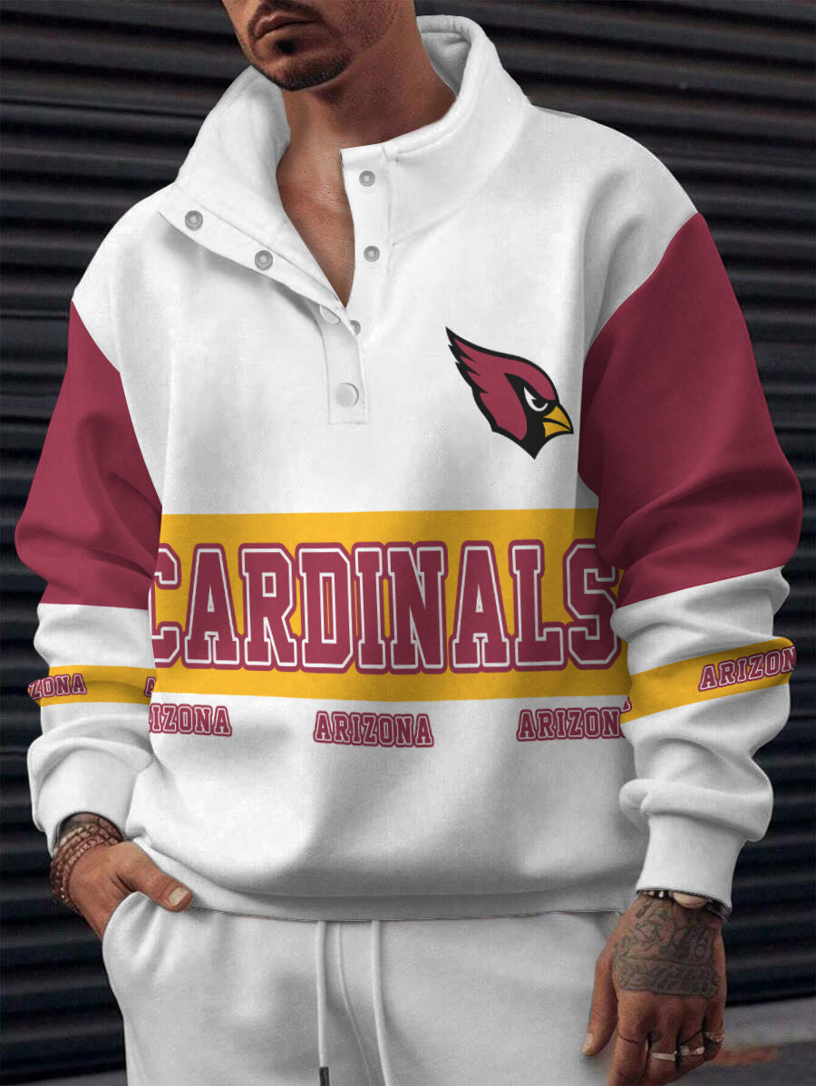 Arizona Cardinals Casual Colorful Stand Collar Sweatshirt AZBTSCSW000583