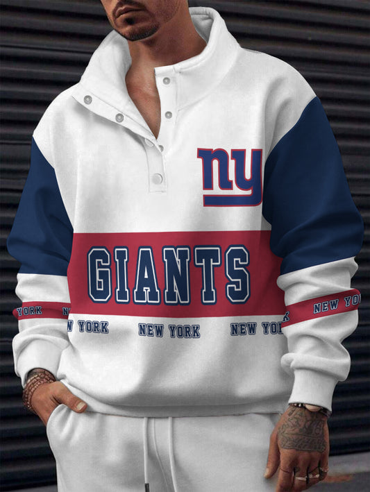 New York Giants Casual Colorful Stand Collar Sweatshirt AZBTSCSW000367