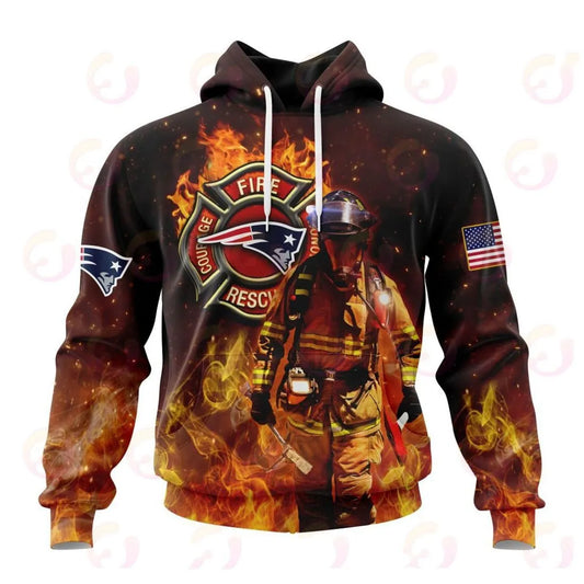 New England Patriots Honor Firefighters – First Responders All Over Printed T-shirt Sweatshirt Hoodie AZCHD845
