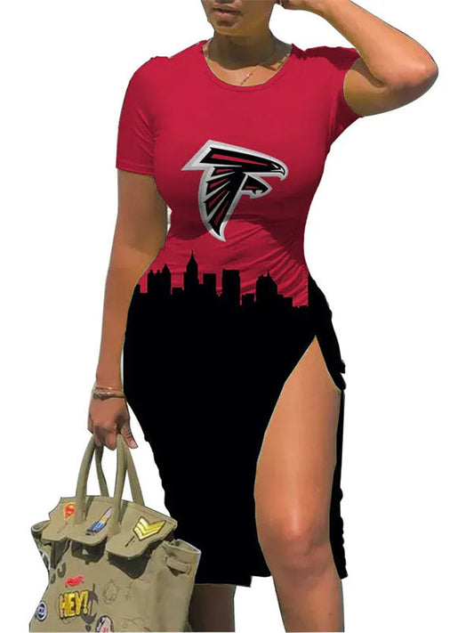 Atlanta Falcons Slit Bodycon Dress  AZBTSBD000092