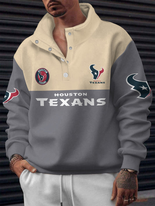 Houston Texans Casual Colorful Stand Collar Sweatshirt AZBTSCSW000518