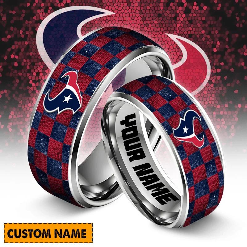 Houston Texans Special Stainless Ring Custom Name AZBTSR000023