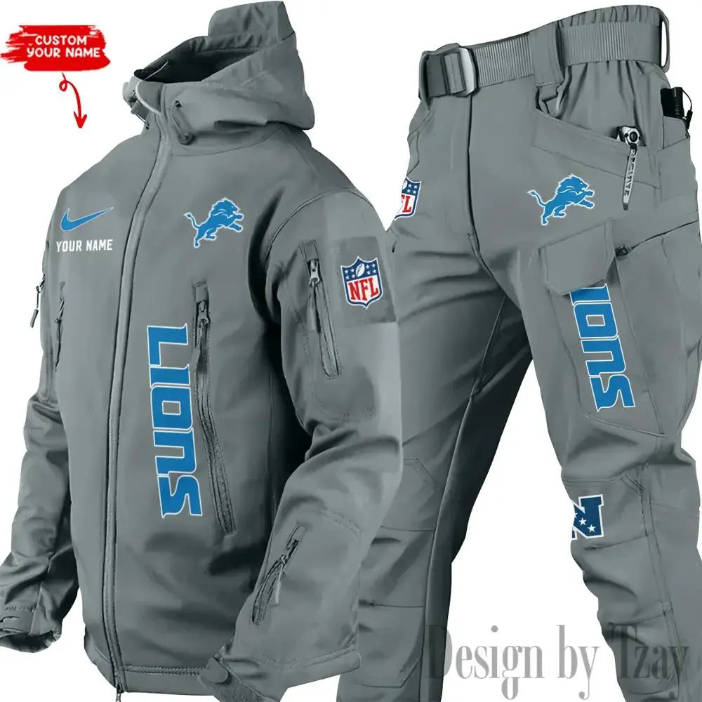 Detroit Lions Outdoor Jacket and Pants 000057