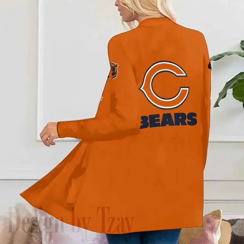 Chicago Bears Women Patch Pocket Cardigan BT032