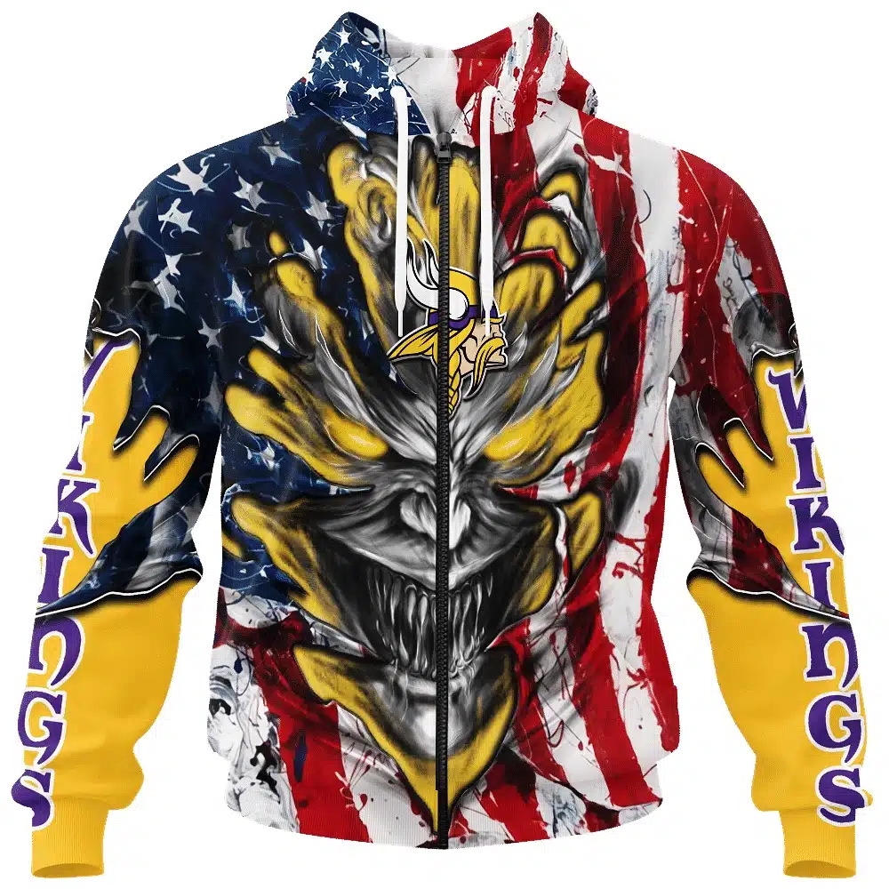Minnesota Vikings All Over Printed T-shirt Sweatshirt Hoodie AZCHD588