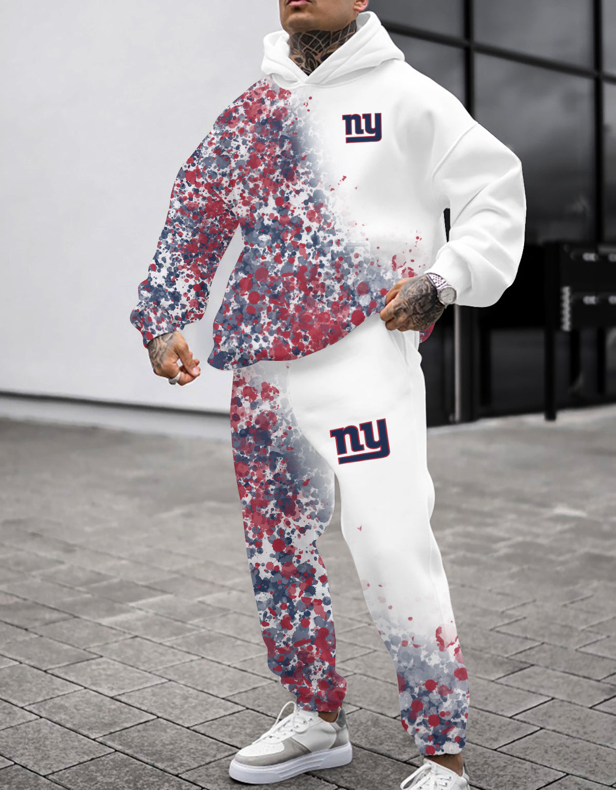 New York Giants Combo Pullover Hoodie And Sweatpants AZBTPHSP000352