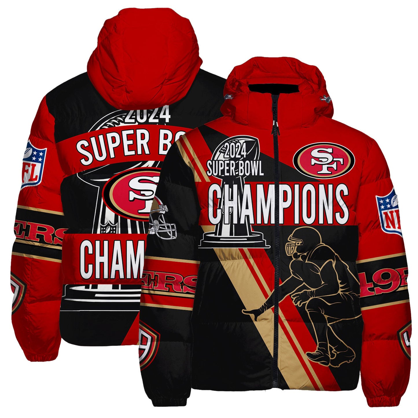 San Francisco 49ers CozyCloud Down Jacket AZBTDWJ000194