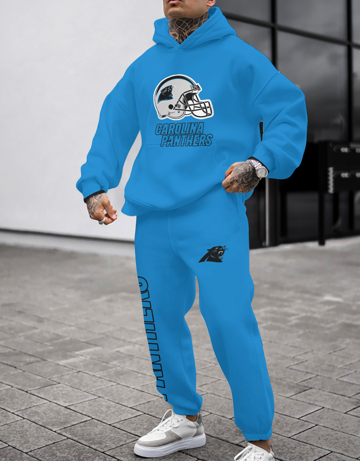 Carolina Panthers Combo Pullover Hoodie And Sweatpants AZBTPHSP000302