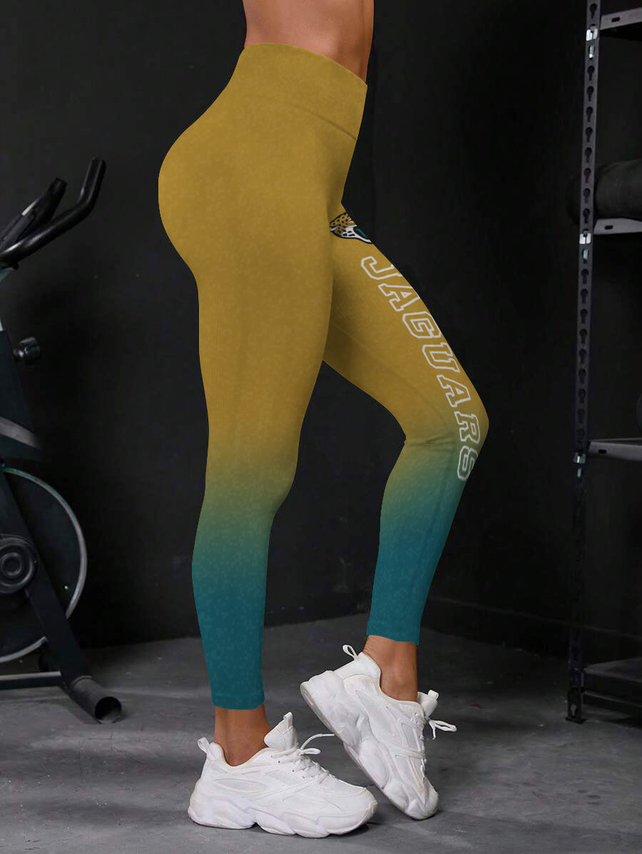 Jacksonville Jaguars High Waist Push Up Printed Leggings (4)