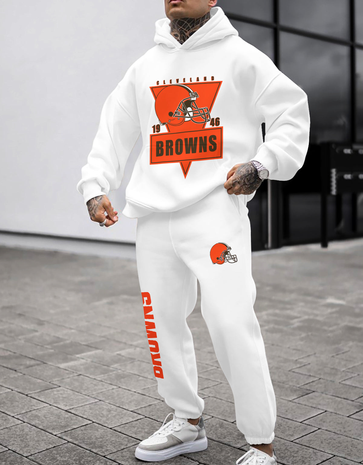 Cleveland Browns Combo Pullover Hoodie And Sweatpants AZBTPHSP000435