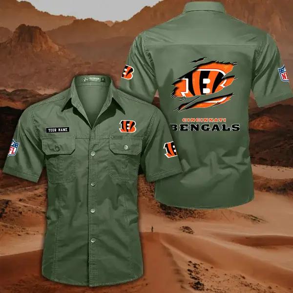 Cincinnati Bengals Men’s Short Sleeve Cargo Shirts New 2025 AZBT2DCGS000007