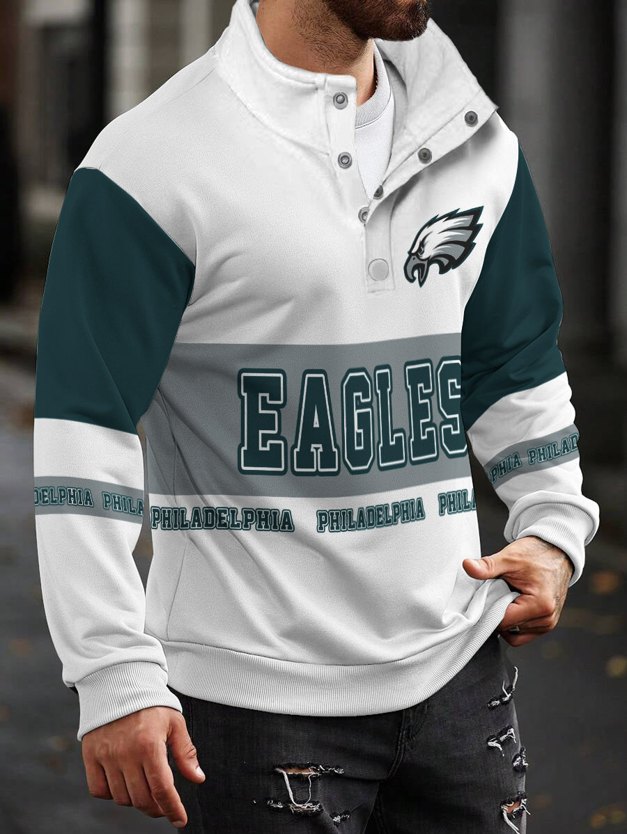 Philadelphia Eagles Casual Colorful Stand Collar Sweatshirt AZBTSCSW000396