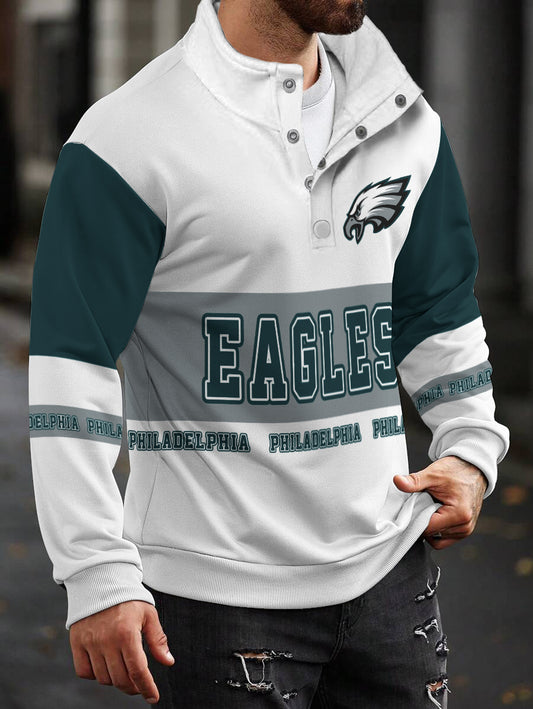 Philadelphia Eagles Casual Colorful Stand Collar Sweatshirt AZBTSCSW000396