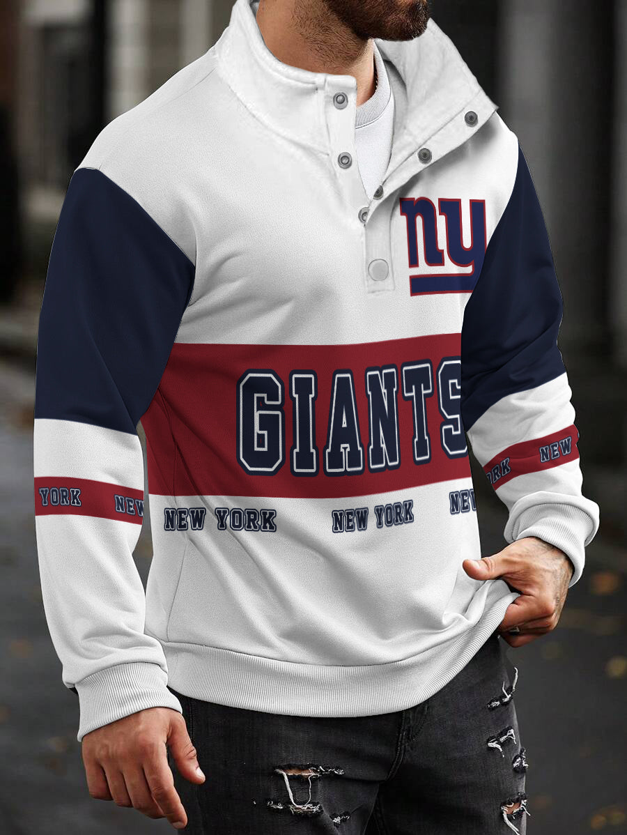 New York Giants Casual Colorful Stand Collar Sweatshirt AZBTSCSW000499