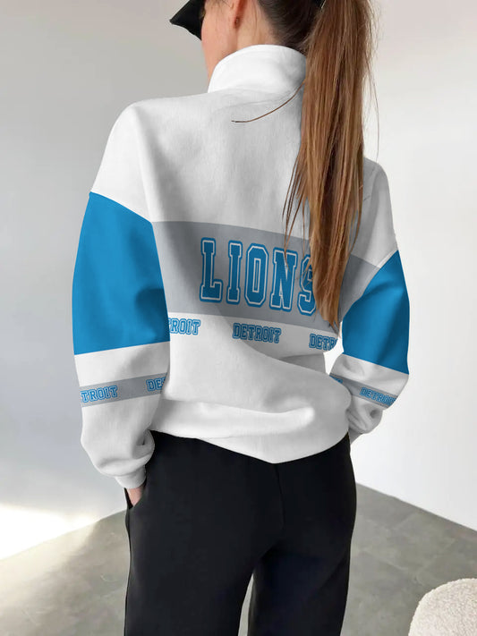 Detroit Lions Casual Colorful Stand Collar Sweatshirt AZBTSCSW000231