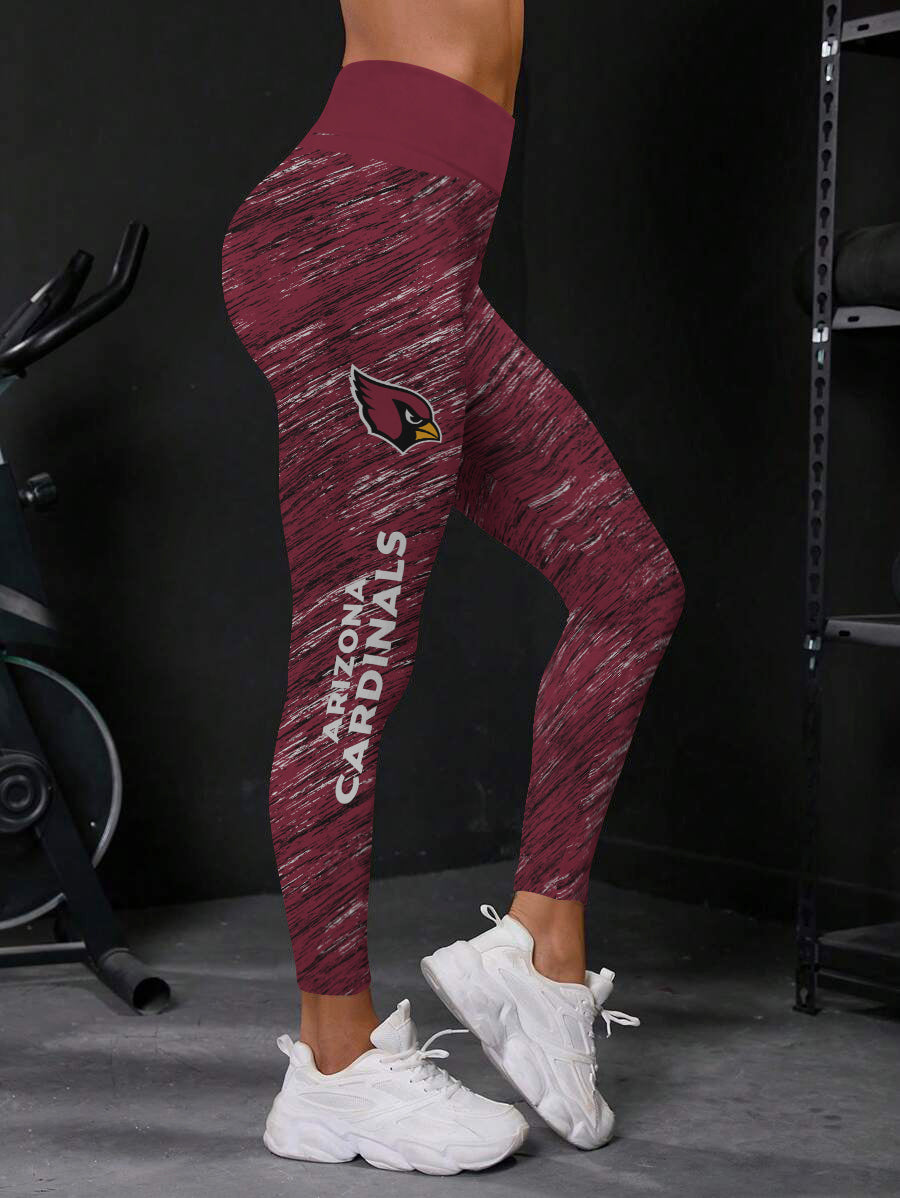 Arizona Cardinals  High Waist Push Up Printed Leggings