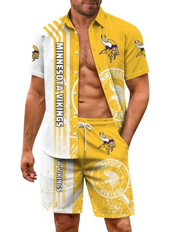 Minnesota Vikings Combo Hawaiian Shirt and Shorts AZBTHWSS000024