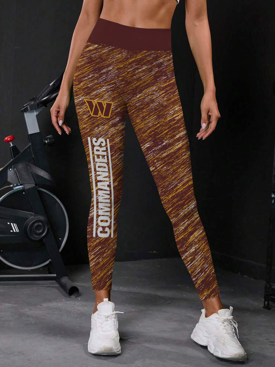Washington Commanders High Waist Push Up Printed Leggings (1)