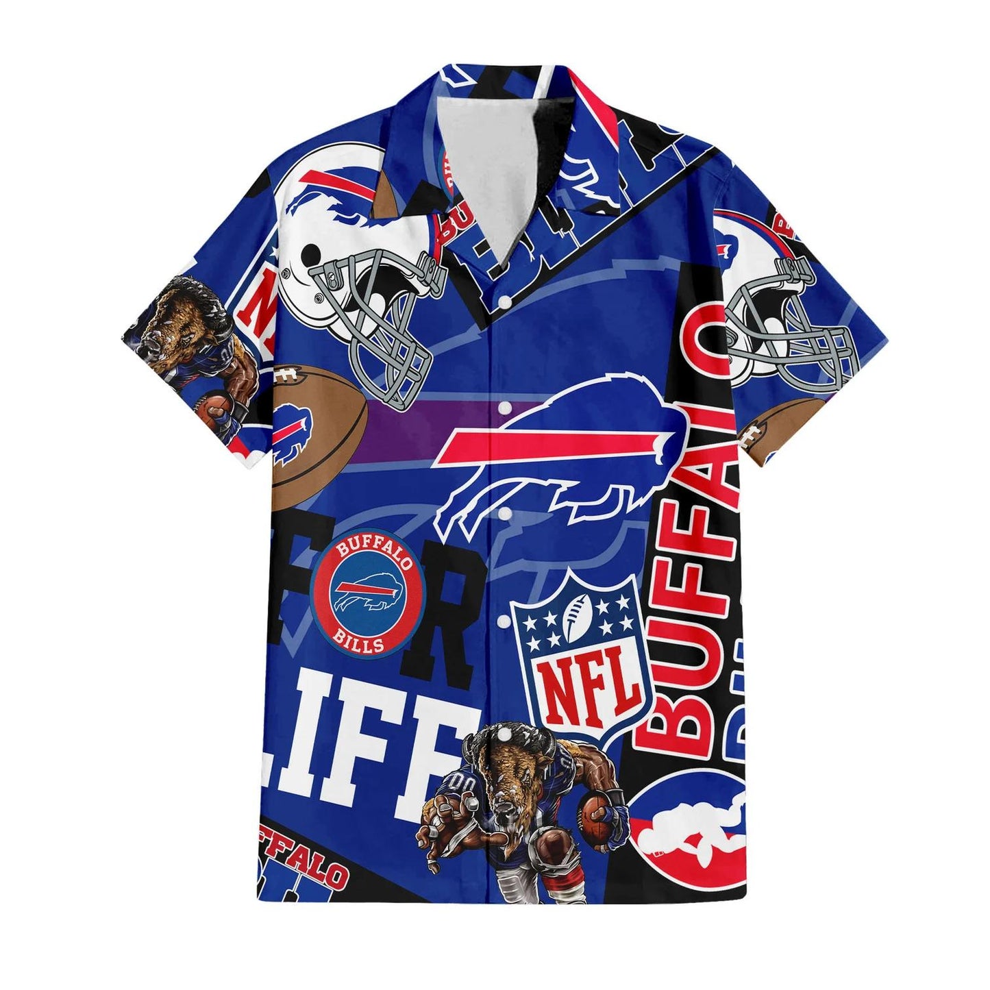 Buffalo Bills Custom Limited Edition For Life Hawaiian Shirt and Shorts AZHAHWSS000255