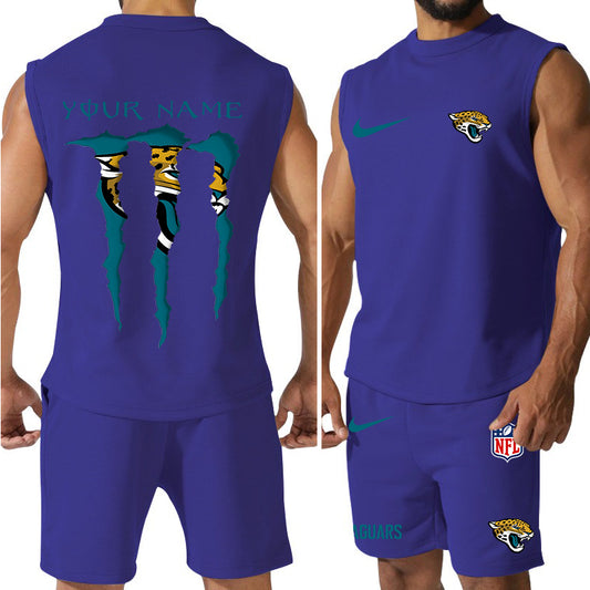 Jacksonville Jaguars Colorful Combo Men Jersey Tank Top and Shorts AZBTCMJTTS000020